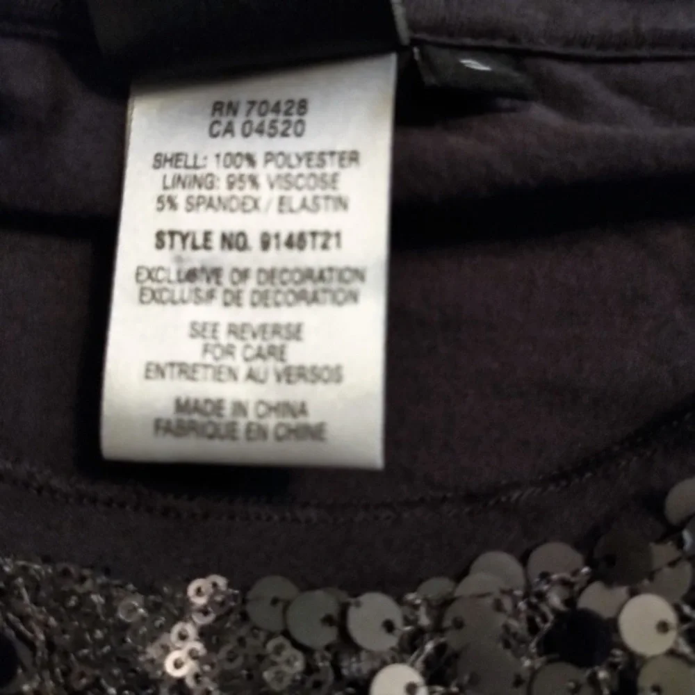 Designer Sharon Young Mixed Sequin Blouse NWT S M - Picture 6 of 6